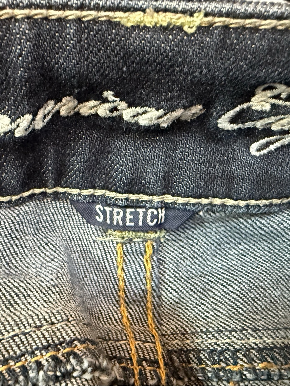 American Eagle Outfitters Dark Indigo Flare Jeans - Picture 6 of 7